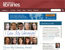 Tablet Screenshot of americanlibrariesmagazine.org